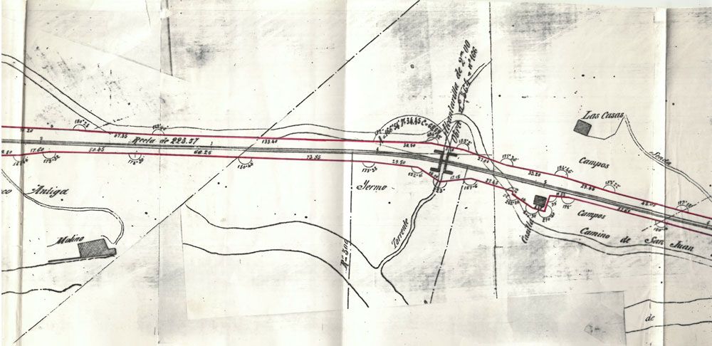 Plànol de la línea de ferrocarril